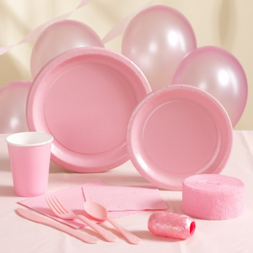 Pastel Pink Plain Tableware