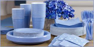 Blue Disposable Tableware