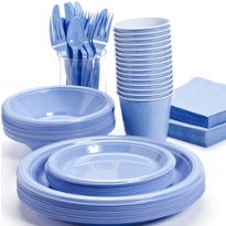 Blue Disposable Tableware