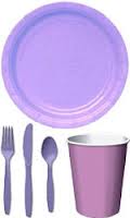 Lilac Christening Tableware