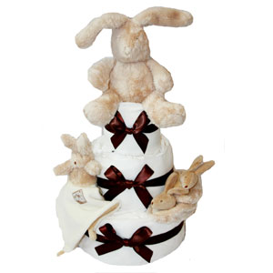 Neutral & Animal Themed Nappy Cakes