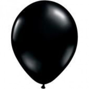 Ten Black Latex Balloons