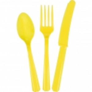 Sunshine Yellow Cutlery Set