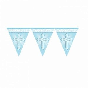 blue cross christening flag banner