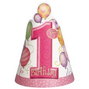 1st Birthday Girl Party Hats