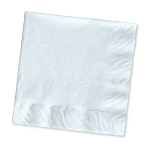 white napkins