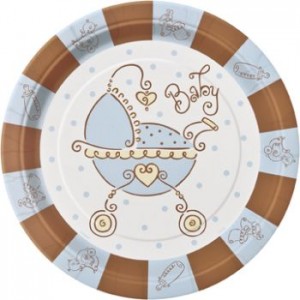 A Baby Joy Blue Pack of 8 Plates