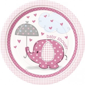 Girl Umbrellaphants Pack of 8 Plates