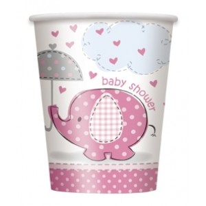 Girl Umbrellaphants pack of 8 Cups