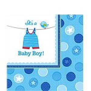 Baby Boy Clothes Line Napkins