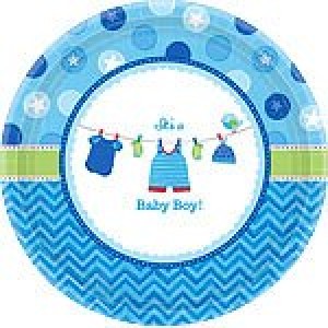 Baby Boy Clothes Line Plates