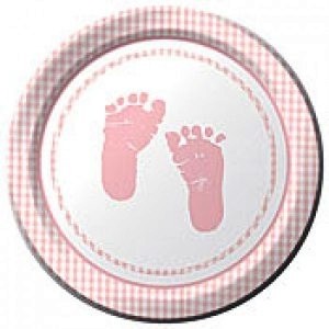 A Baby Girl Plaid Pack of Plates