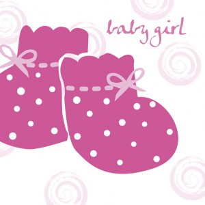 Baby Girl Bootie Card