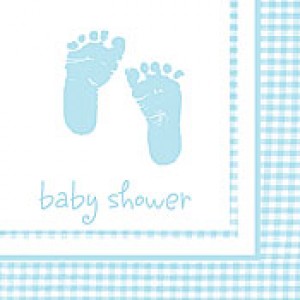 Baby Boy Feet Pack of Beverage Napkins