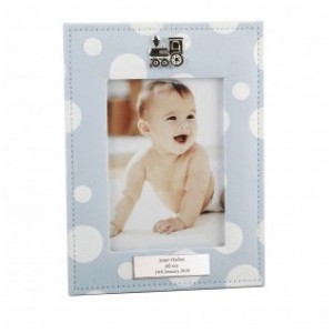 A Polka Dot Blue Personalised Photo frame