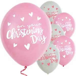 Christening Day Pink Latex balloons
