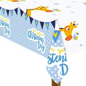 Christening Day Blue Tablecover