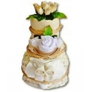 Cream Deluxe Nappy Cake