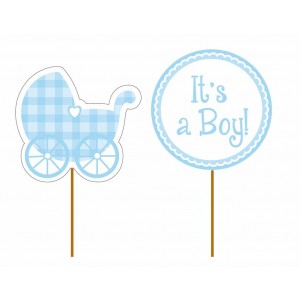 It's A Boy Cup Cake Toppers