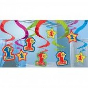 One-derful Boy Hanging Swirl Decorations (15)