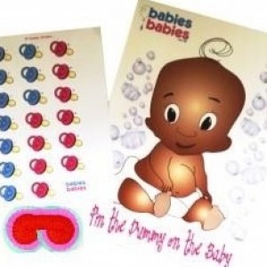 Ethnic Pin the Dummy Baby Shower Game © 