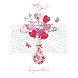 Baby Girl in a Sling GreetingCard