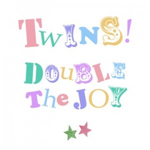 twins greeting card