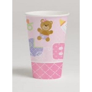 Baby Pink Teddy Bear Cups