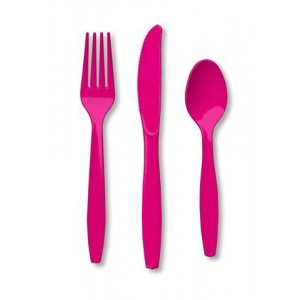 Hot Magenta Pink Cutlery
