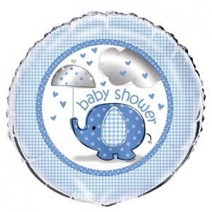 Baby Blue umbrellephants foil balloon