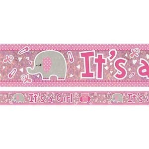 It's a Girl Elephant Banner