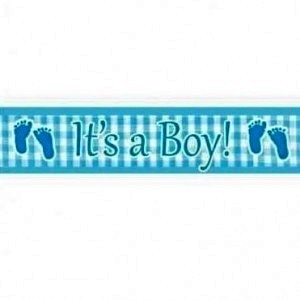 It's a boy feet foil banner