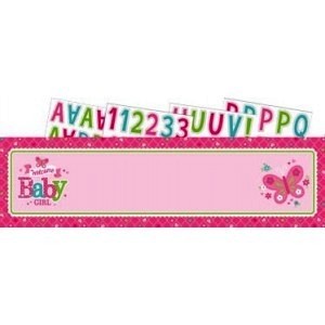 Welcome Baby Girl Giant Personalised Banner