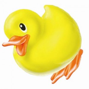 A Rubber Duckie Decorative Topper