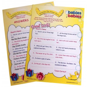 Remember That Nursery Rhyme Party Game
