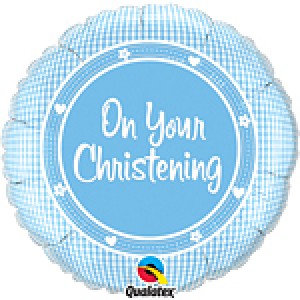 On Your Christening Baby Boy Foil Balloon 