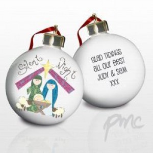 A Personalised Nativity Scene Bauble