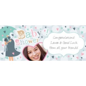 Personalised Baby Shower Banner With Photo Personalised Baby Shower Banner With Photo
