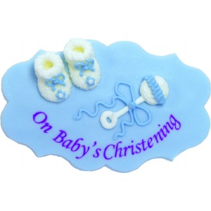 Christening Cake Decoration - Boy