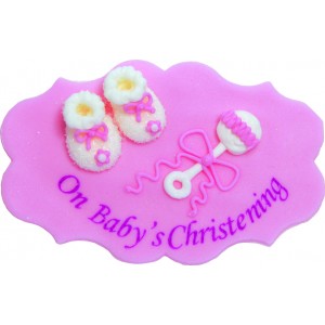 Christening Cake Decoration - Girl