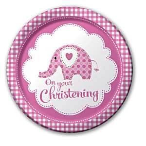 Sweet Baby Elephant Girl Plates