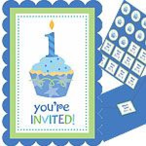 A Sweet Little Cupcake Boy Invitation