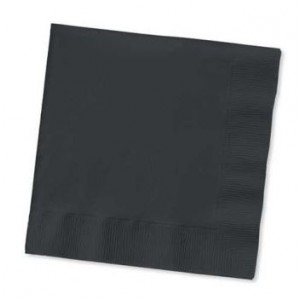 Pack of 25 Black Napkins