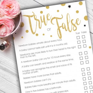 True and False? baby shower game