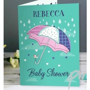 Personalised Baby Shower Umbrella Card