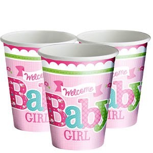 Welcome Baby Girl Cups