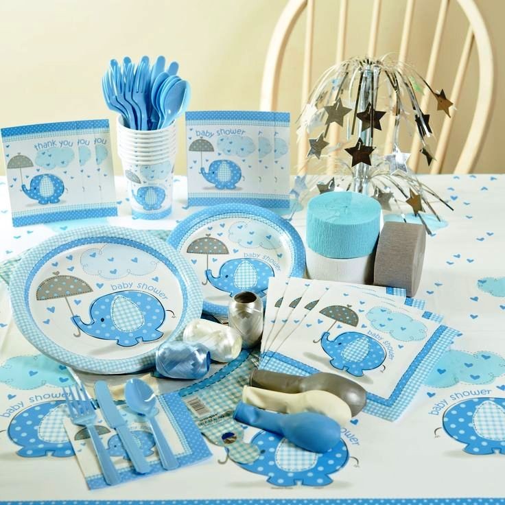 Umbrellaphants blue baby shower 2025