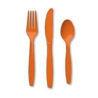 orange cutlery set