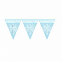 blue cross christening flag banner