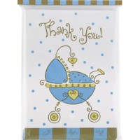 A Baby Joy Blue Thank You Card